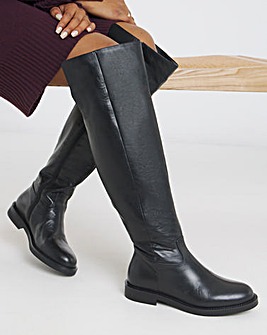 Madison Over The Knee Leather Riding Boots - Wide Fit (E) & Curvy Calf