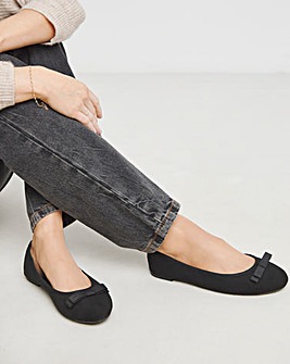 Abundance Classic Bow Ballerina Shoes Extra Wide EEE Fit