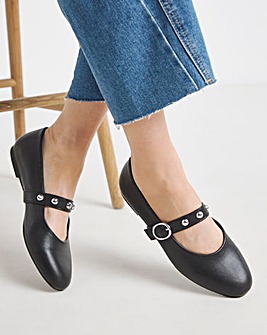 Optimism Studded Mary Jane Ballerina Shoes Extra Wide EEE Fit