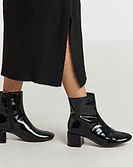Anastasia Low Block Heel Ankle Boots - Extra Wide Fit (EEE)