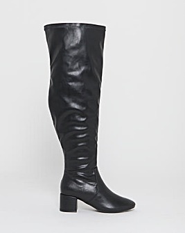 Amina Over The Knee Stretch Boots - Wide Fit (E) & Curvy/Super Curvy Calf
