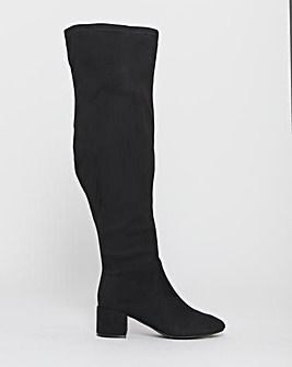 Amina Over The Knee Stretch Boots - Extra Wide Fit (EEE) Curvy/Super Curvy Calf