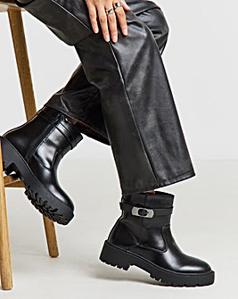 Megara Chunky Ankle Boot - Extra Wide Fit (EEE)