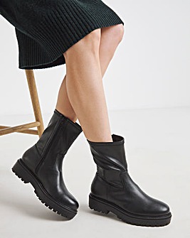 Rosalie Chunky Anle Boots Wide E Fit