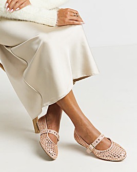 Addison Studded Mary Jane Shoes - Extra Wide Fit (EEE)