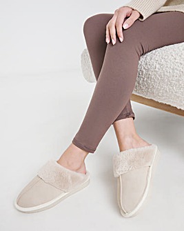 Albza Suede Closed Toe Slippers - Wide Fit (E)
