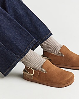 Floss Fluffy Mule Slippers - Extra Wide Fit (EEE)