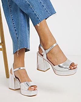 Jive Two Part Platform Heels - Wide Fit (E)