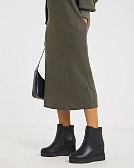 Piza Wedge Chelsea Ankle Boots - Wide Fit (E)