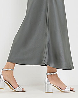 Coco Barely There Block Heel Sandals - Wide Fit (E)