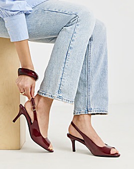 Bex Peep Toe Heel Sandals - Wide Fit (E)