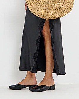 Lisa Low Block Heel Mules - Extra Wide Fit (EEE)