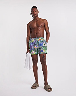 BOSS Piranha Floral Print Swimshort