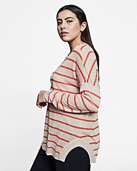 I.Scenery Soft Knit Stripe Pullover