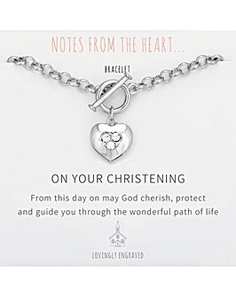 On Your Christening Heart Bracelet