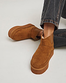 Edith Flatform Warm Lined Chelsea Boots Extra Wide EEE Fit