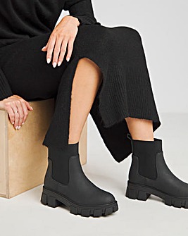 Bryony Lug Sole Ankle Chelsea Boots Wide E Fit