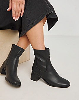 Whitney Classic Block Heel Stretch Ankle Boots Extra Wide EEE Fit