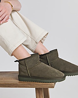 Renna Suede Low Cut Warm Lined Snug Boots Wide E Fit