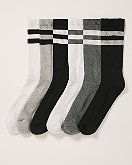 Pack of 6 Mix Sports Socks
