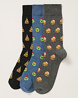 3 Pack Christmas Novelty Socks