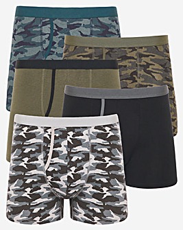 Pack Of 5 Camo Print A Fronts