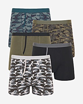 Pack Of 5 Camo Print A Fronts