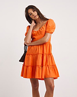 French Connection Alania Puff Sleeve Dress