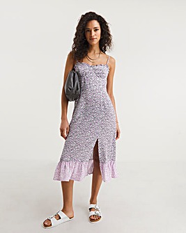 French Connection Enora Breya Sweetheart Ruffle Midaxi Dress