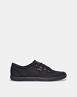 Skechers Bobs B Cute Canvas Lace Up Wide Fit