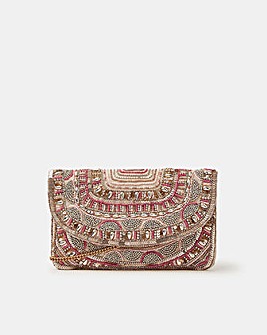 Accessorize Bead Embellished Clutch Bag