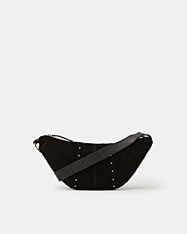 Accessorize Stud Suede Sling Crossbody Bag