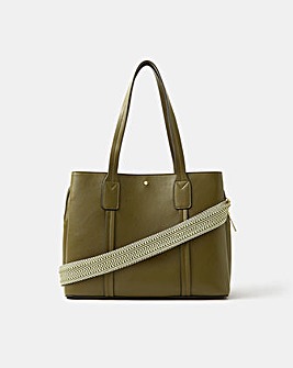 Accessorize Webbing Strap  Leather  Bag