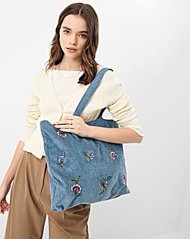 Accessorize Floral Embroidered  Shopper Bag
