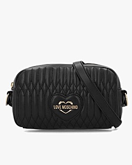 Love Moschino Quilted Bubble Love Black Cross-Body Bag