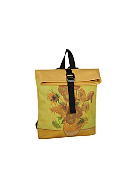 New Rebels Sunflower PU Rolltop Tablet Backpack Mini