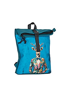 New Rebels Dressed Deer PU Rolltop Tablet Backpack Mini
