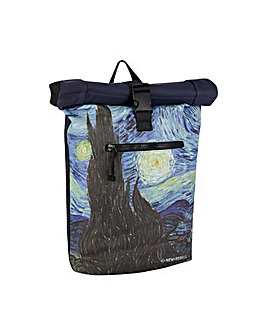 New Rebels Starry Night PU Rolltop Laptop (15.6") Backpack