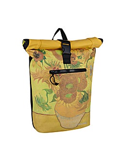 New Rebels Sunflower PU Rolltop Laptop (15.6") Backpack