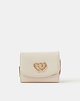 Accessorize Double Heart Leather Purse