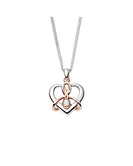 Forever Yours Sterling Silver Dwynwen Pendant with Opal