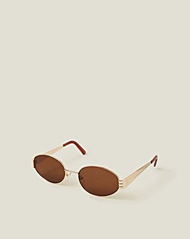 Accessorize Oval Metal Frame Sunglasses