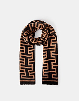 Accessorize Geometric Print Scarf