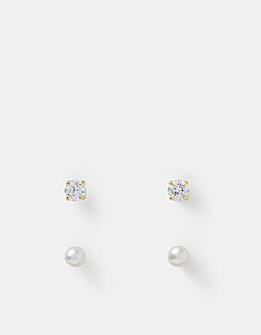 Accessorize 14ct Gold- Stud Earrings