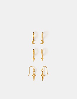 Accessorize 3-Pack ST Earrings