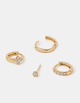 Accessorize 14ct Gold-Plated Earrings