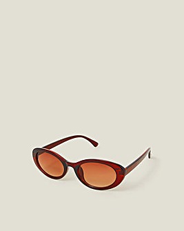 Accessorize Resin Oval Sunglasses