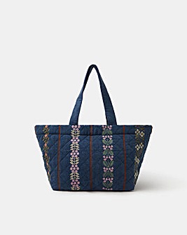 Accessorize Tapestry Denim Shopper Bag