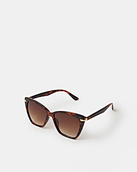 Accessorize Tort  Arm Cateye Sunglasses