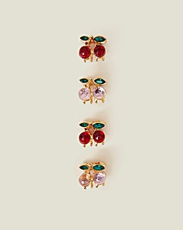 Accessorize 4-Pack Cherry Gem Claw Clip